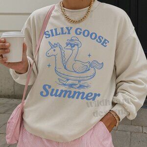 Silly Goose Summer Sweatshirt - Sand